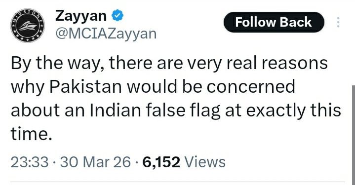HunterKingIndia's tweet image. #PahalgamTerrorAttack #LeT #OperationSindhoor #DGISPR #mahavirjayanti 

Which means #Pakistan is soon going to launch a terror attack attempt in India.

The pattern is clear, first spread a narrative, then act, and later justify it by saying “we had already warned about it.” This