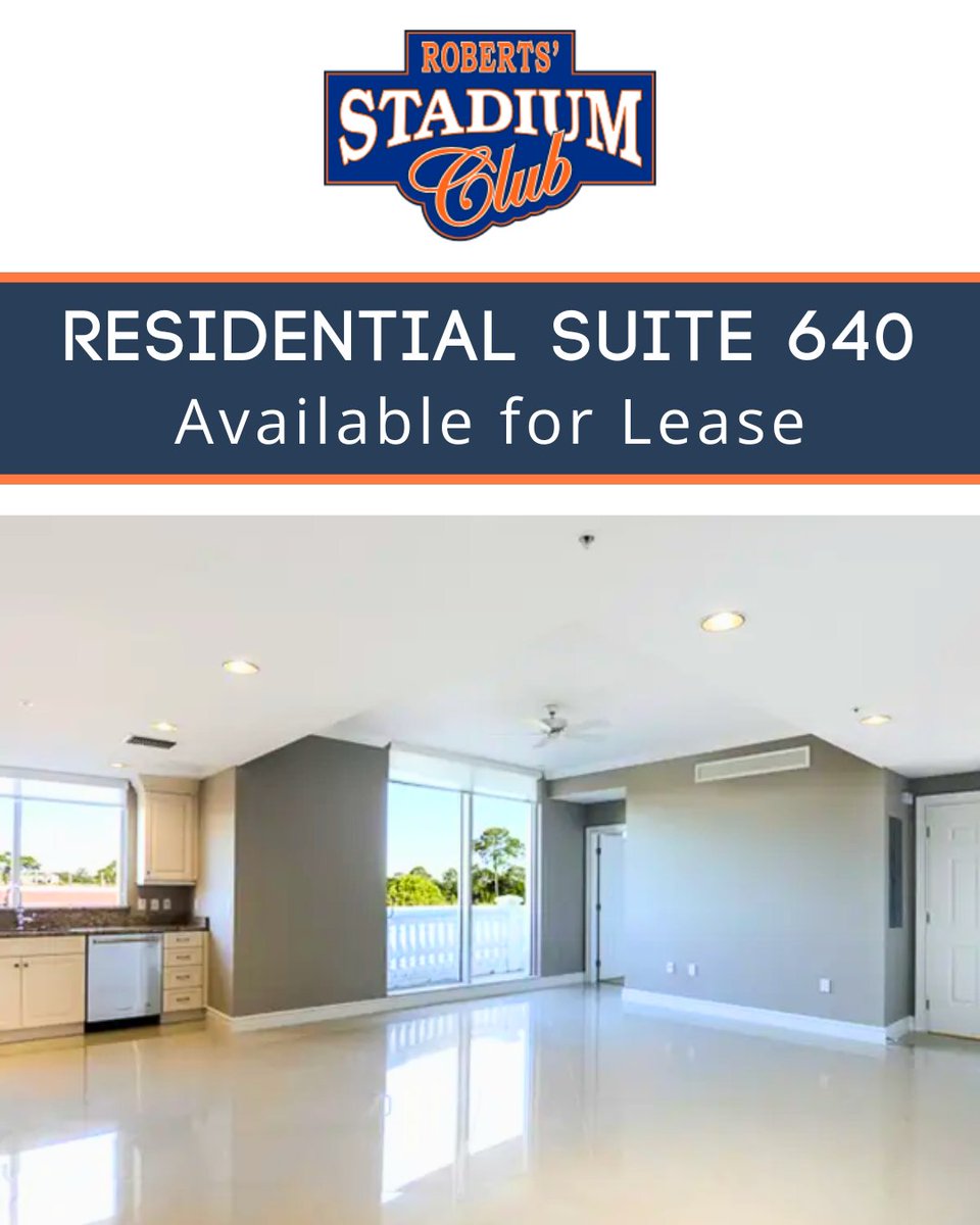 StadiumClubUF's tweet photo. Suite 640 at 1800 West University Ave is an exclusive 807 sq ft, one-bedroom, one-bath residence designed to impress.

Opportunities like this don’t last — and this is our ONLY available residential suite.

📩 Visit our website or call 352.282.4594 to schedule a private tour! https://t.co/RRvVI208A4
