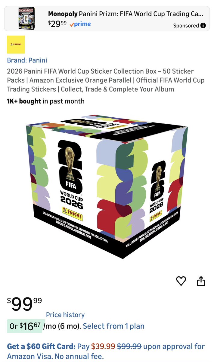 robgramc's tweet photo. @ismanewells Amazon also is selling an exclusive orange parallel. https://t.co/KWEDufQ5yX