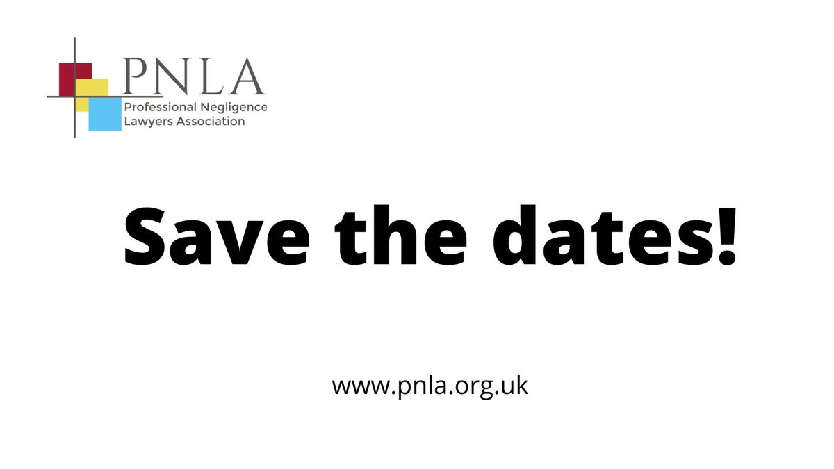 PNLAProfNegLaw's tweet photo. 📅 PNLA 2026 – Save the Dates

Professional negligence conferences across the UK &amp; Ireland:
• 16 Apr – Oxford
• 18 Jun – Dublin
• 15 Oct – London
• 29 Oct – Edinburgh
• 19 Nov – Bristol

More info: https://t.co/IwnkBC5jyw

Please join us.

#PNLA #ProfessionalNegligence https://t.co/tJbyzsWsvQ