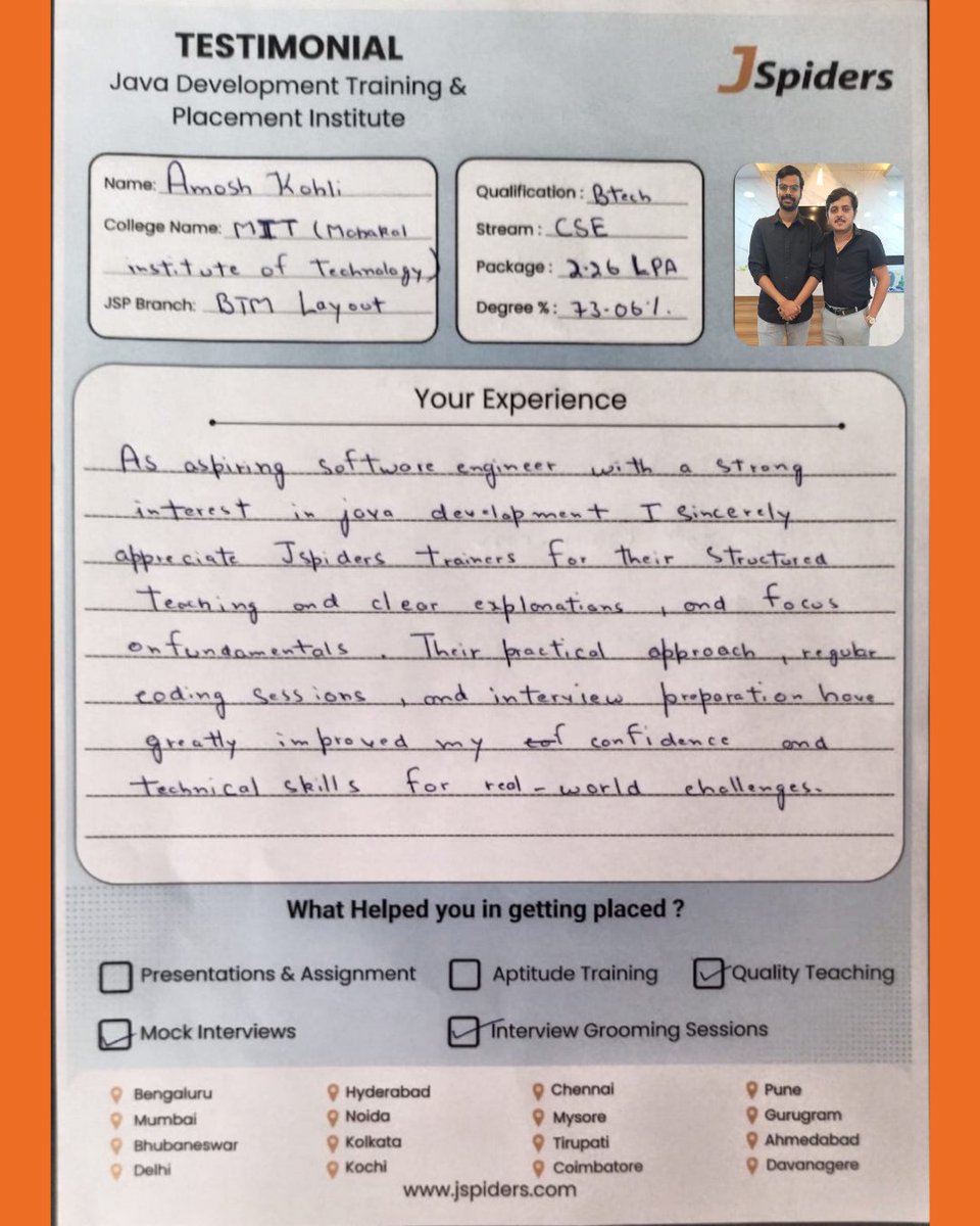 QSpiders, JSpiders & PySpiders BTM Layout tweet media