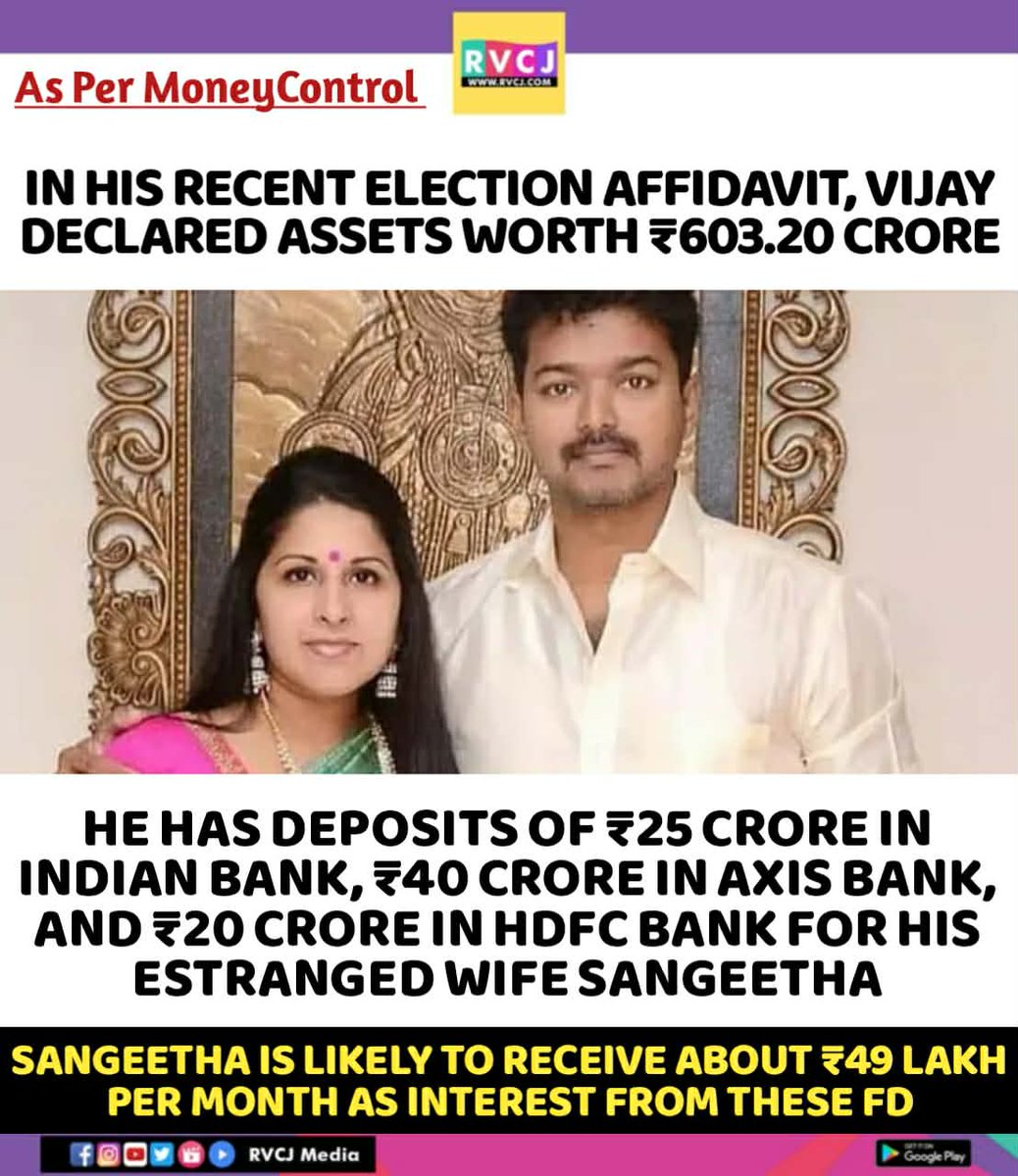 RVCJ_FB's tweet photo. Actor Vijay declared assets worth ₹603.20 Crore https://t.co/boBHidVeTI