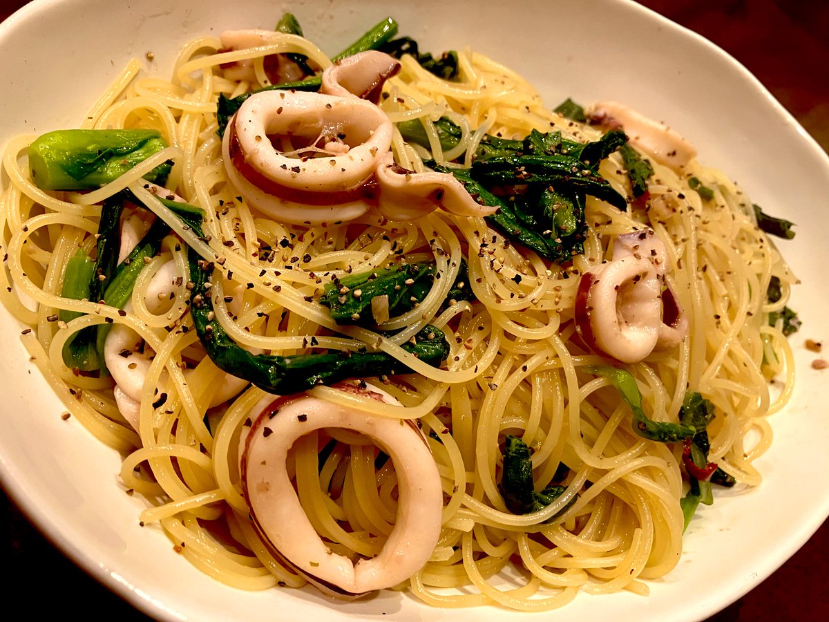 ヤリイカ🦑と春菜のパスタ🍝