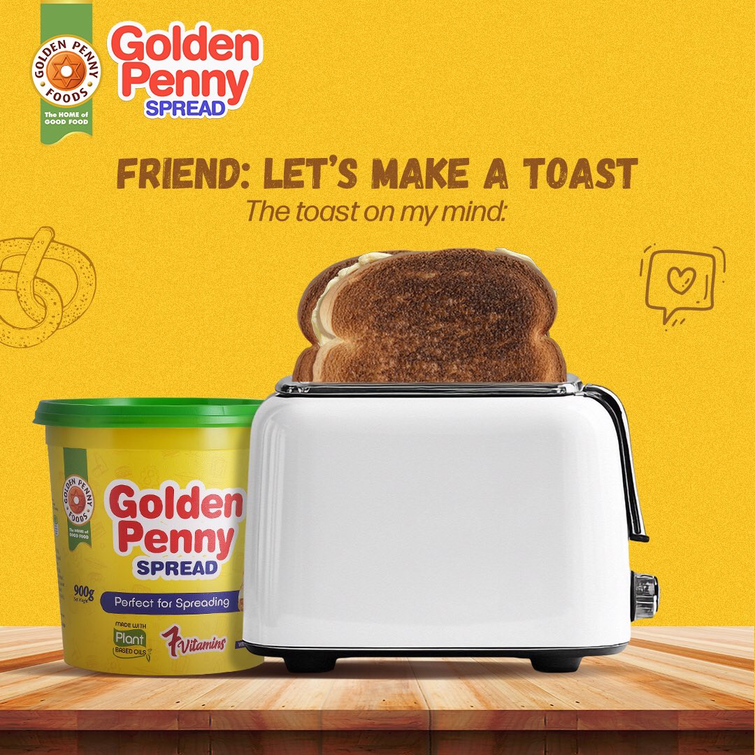 GpennySpreads's tweet image. Tag someone who loves toast. 

#GoldenPennySpread
#EasytoSpreadGoodForTheFamily
#GPennySpread