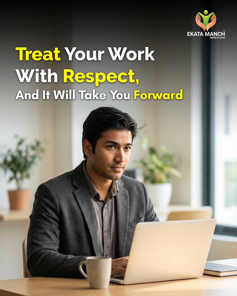 ekata_manch's tweet image. The way you treat your work reflects the way you value your growth. When you show up with sincerity, consistency, and respect for what you do, progress follows naturally. 

#Ekatamanch #MumbaiNGO #WorkEthic #RespectYourWork #GrowthMindset