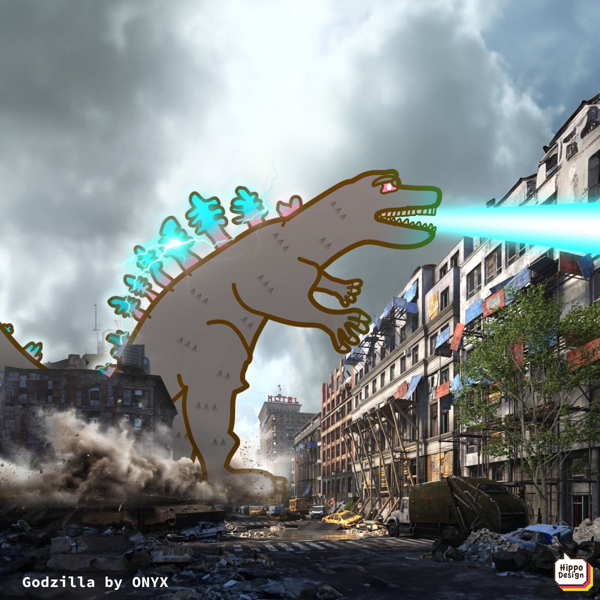 hippodesign55's tweet photo. ก็อตซิหร๋าาาา… 🔥 illustrator by ONYX #godzilla https://t.co/ctD9JI1waA