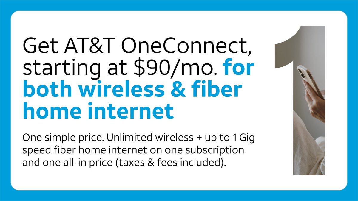 ATTNEWS's tweet photo. 🌐 @ATT is the first and only connectivity provider to combine fast, reliable home internet &amp; wireless together for an unlimited connection on as many devices as needed - with one simple subscription and one all-in price. Full release ➡️ https://t.co/N4z0fI0Fvs https://t.co/S9Qirs9BpY