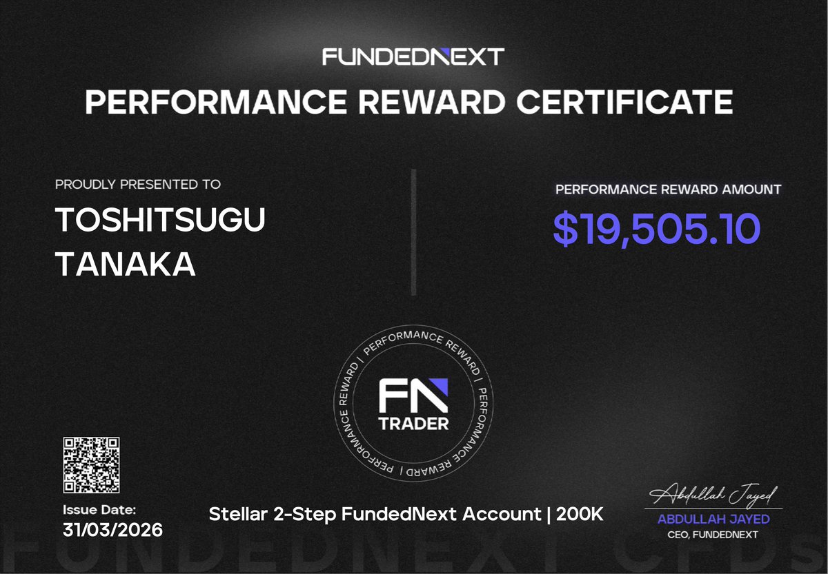 tosh_tttt's tweet photo. @t0mbfx Since I found prop trading back in October 2024, I’ve been dreaming about getting a payout like this. After 1 year and a half of showing up every single fucking day, I finally scored a 5 figure payout! I’ve been hard on myself but I wanna give myself a round of applause today. Thank you Tom, you are my inspiration!