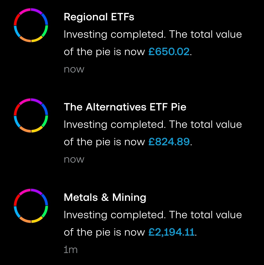 UK_Compounder's tweet image. I've just made my weekly contributions to these small pies that I'm running alongside the main portfolio.

They provide additional holdings in markets and sectors that I had limited exposure to.