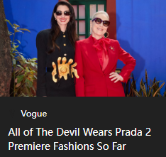 violetfire777's tweet photo. The Devil Wears Prada 2 premiere dazzles with iconic red carpet styles, showcasing the fusion of classic elegance and contemporary fashion." https://t.co/JcNRRyLPmZ