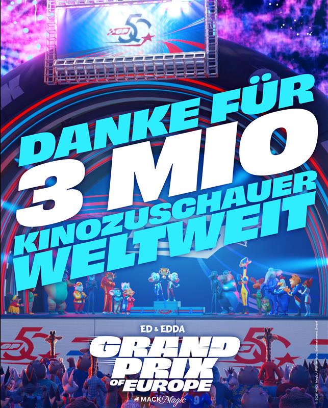 MichaelMack's tweet photo. Reaching 3 million viewers worldwide with GRAND PRIX OF EUROPE is a fantastic achievement! Grateful for this success, making it the leading animated film from Europe in 2025. Thank you all - and for those who haven’t seen it yet, it’s now on DVD and VOD. #MACKMagic https://t.co/dGFmLlbY76