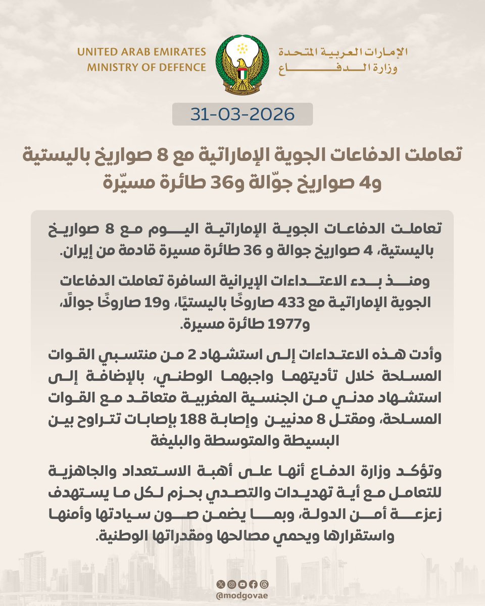 وزارة الدفاع |MOD UAE tweet media