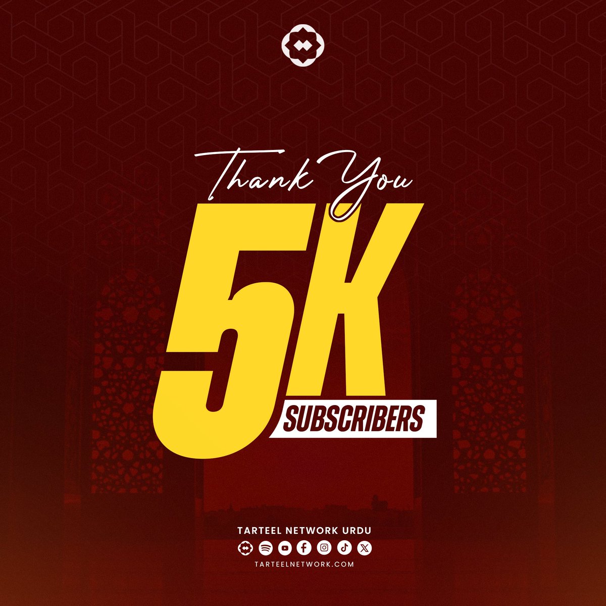 tarteelnetwork's tweet photo. Alhumdulillah – 5,000 Subscribers! 🌙

Thank you for being part of the Tarteel Network Urdu family. We are honored to have you with us.

#TarteelNetwork #TarteelNetworkUrdu #CommunityGrowth #UrduContent #FaithAndLearning https://t.co/0DqclSkTEJ