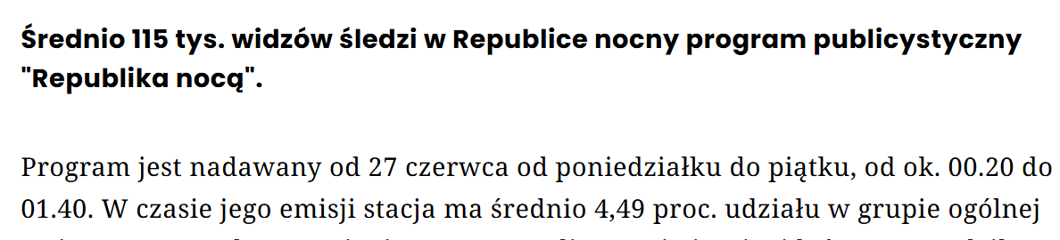 kxrbv's tweet photo. @PilkaNoznaKobie liczby na poziomie jakiegoś nocnego programu w Republice XD niesamowite https://t.co/R8kS1f10ho