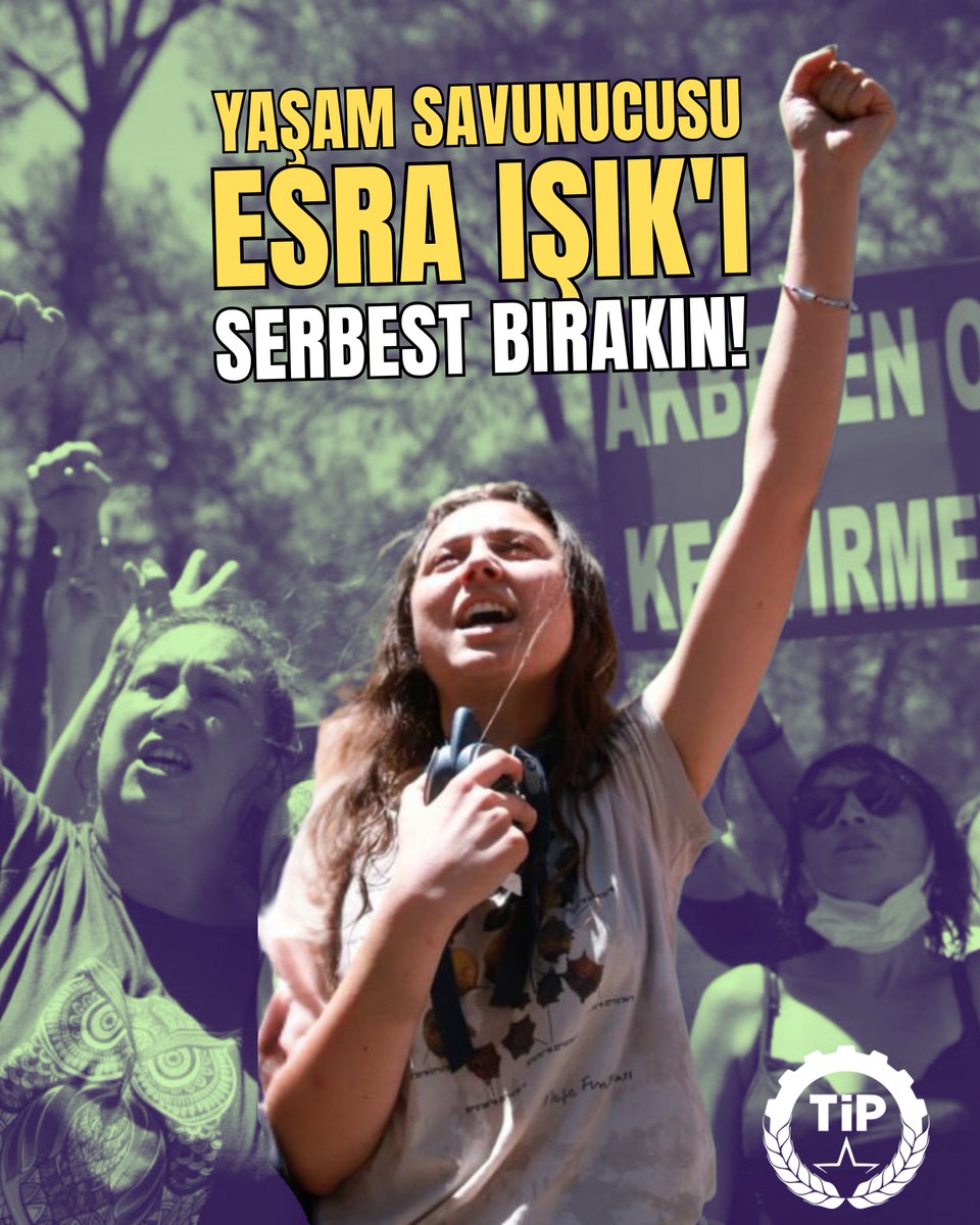 Termik santrale kilit vurun, Esra’yı serbest bırakın.

Kadim zeytin ağaçlarını, kurdun kuşun yuvası Akbelen Ormanı’nı fosil şirketlere karşı savunan yaşam savunucusu, İkizkoylü Esra Işık bugün savcılık talimatıyla tutuklandı.

Görevliye direnmek ve hakaret suçlamalarıyla