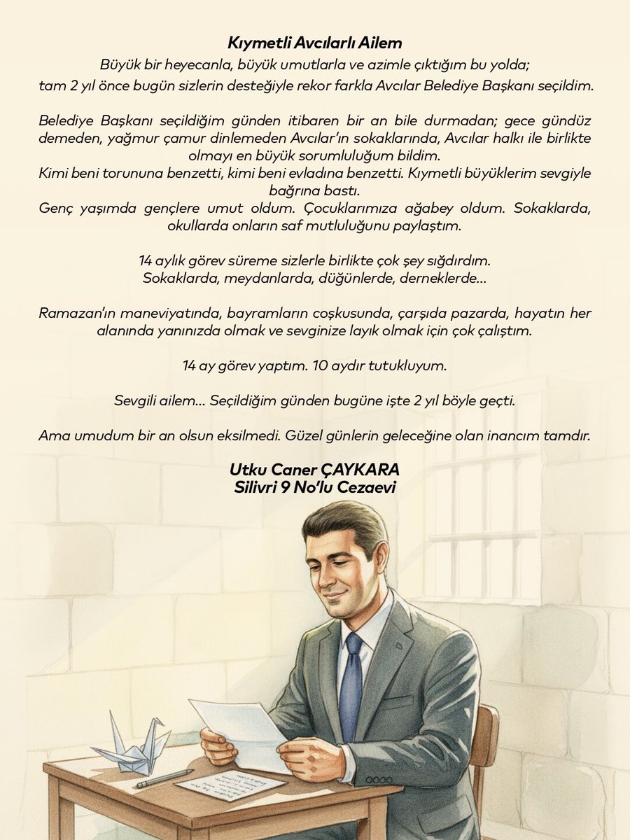 sinangumus06's tweet photo. 10 aydır Avcılar da biz de seni çok özledik başkanım.

Güzel günler göreceğiz.
@utkucaykara https://t.co/3AMYkaA9DF