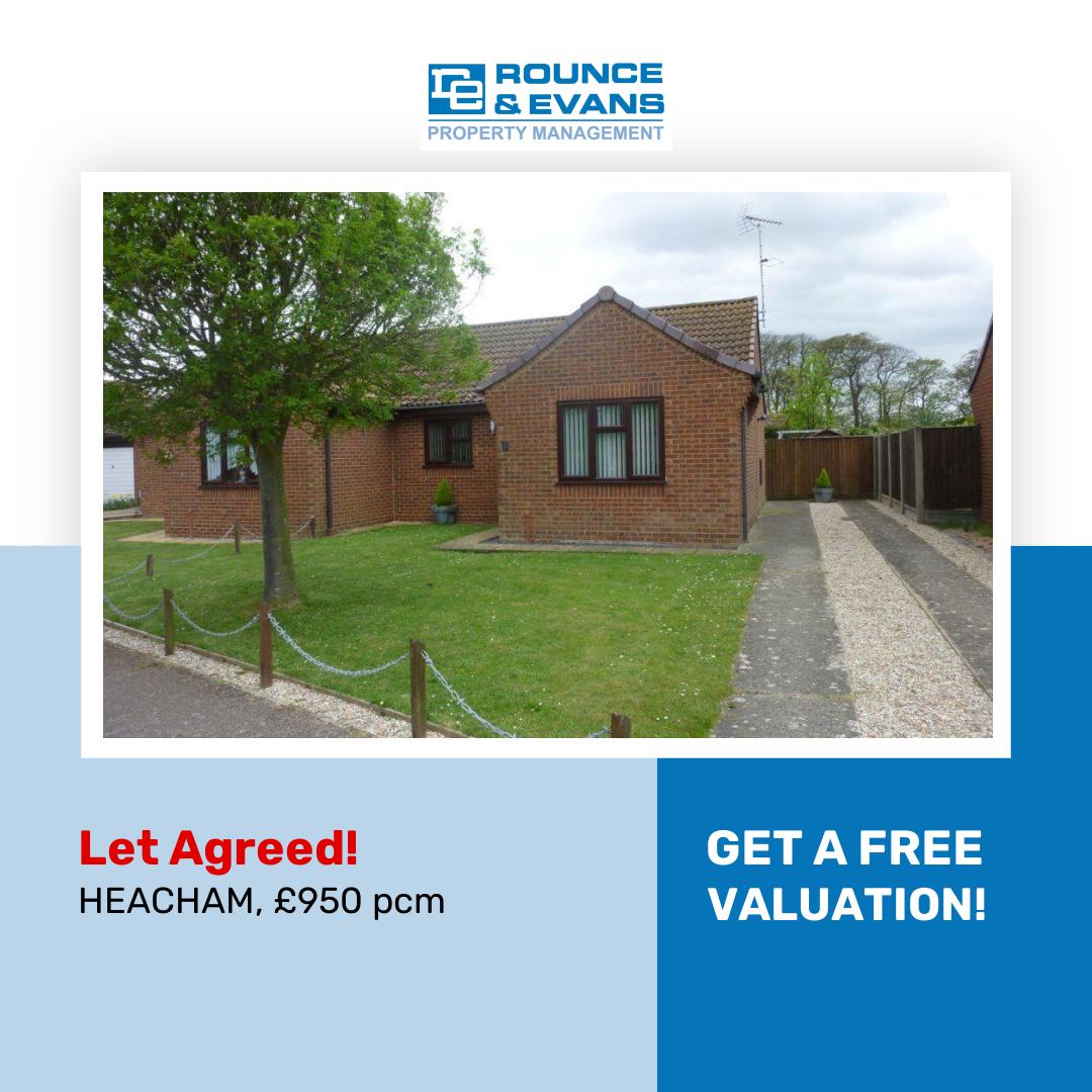 🥳 Another happy client! 🥳
📍HEACHAM
🏡 2 Bed Bungalow £950 pcm

Contact Us! 
📞 01553 401580
📧 lettings@rounceandevans.co.uk

#rounceandevans #propertymanagement #lettings #blockmanagement #kingslynn #norfolk #independent #Propertymark