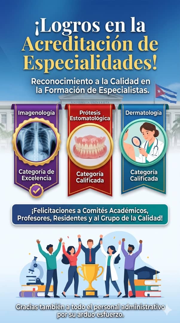 📢 En el más reciente pleno de la Junta de Acreditación Nacional (JAN), fueron otorgadas las categorías evaluativas a varias especialidades, como resultado del rigor, la dedicación y el compromiso sostenido con la excelencia académica.