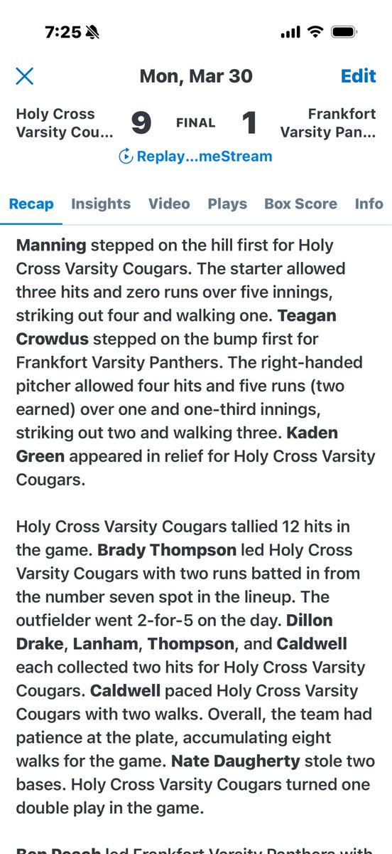 Holy Cross Baseball tweet media