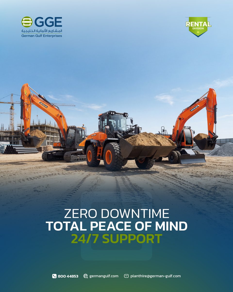 GermanGulfEnt's tweet photo. Continuity is everything. German Gulf Rental keeps you moving: 24/7 support, backup equipment ready, maintenance handled.

Uninterrupted work. Protected deadlines. Total peace of mind.

Partner with us.
📞 800-GGULF
#ProjectContinuity #GermanGulf #EquipmentRental #NoDowntime https://t.co/cfbK7s9lO0