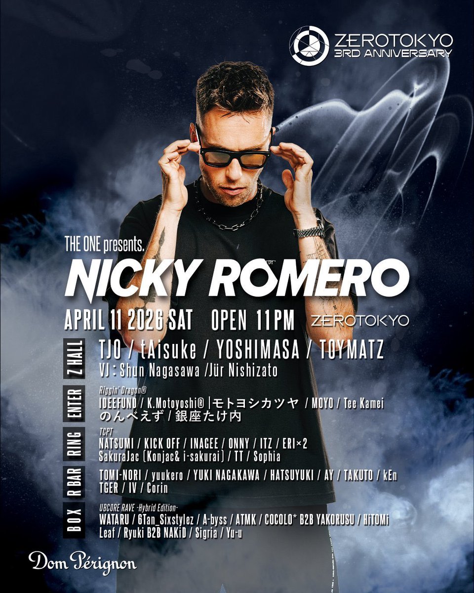 2026.4.11(土) 
ZEROTOKYO 3RD ANNIVERSARY DAY 2
“THE ONE feat.NICKY ROMERO”

ZEROTOKYO三周年にNICKY ROMEROがZEROTOKYOにカムバック降臨！🔥

BOXでは毎回ご好評頂いていますSUBCORE RAVE -Hybrid Edition-を開催！📦📦📦
大ボリュームでお届け致します！👀