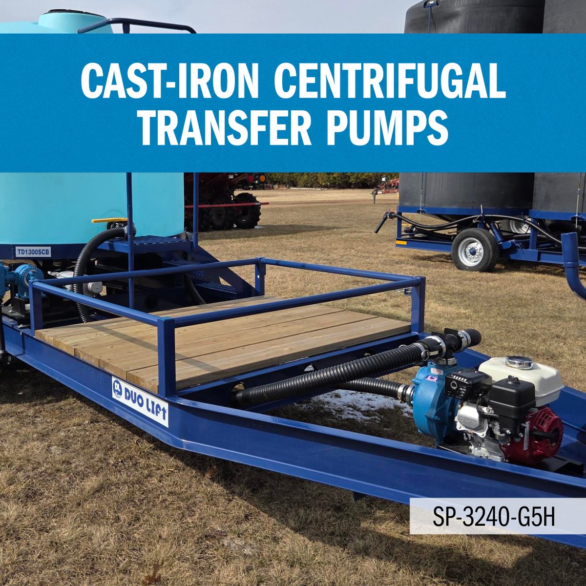 This John Blue cast-iron centrifugal transfer pump is ready to go to work delivering the durability and reliability farmers count on in the field. Sold through Big Iron Equipment and manufactured by Duo Lift Manufacturing.

#JohnBlue #CentrifugalPumps