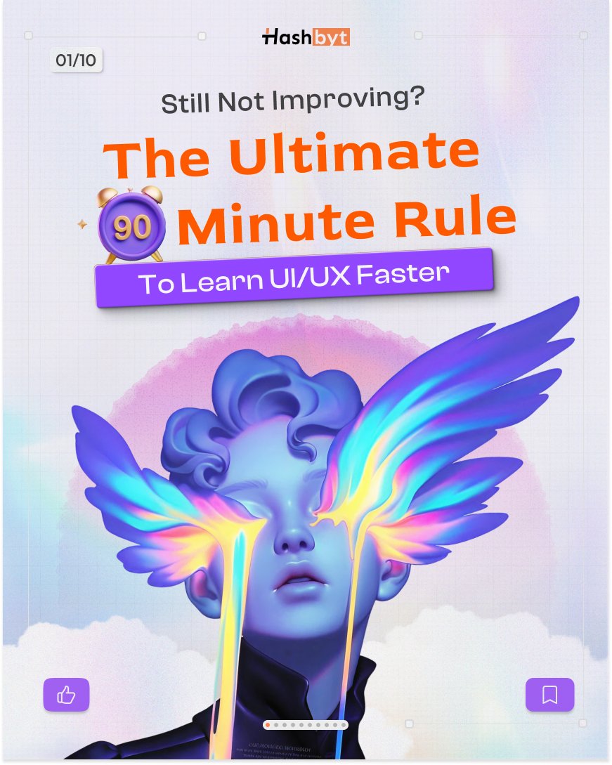hashbyt's tweet image. You’re not bad at UI/UX.
You’re just learning the wrong way.
Here’s the 90-minute rule that changes everything 👇
#UIUX #DesignLearning #ProductDesign