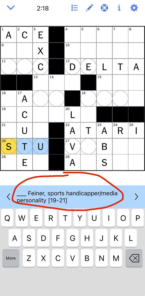 EmcSPN's tweet photo. @StuartFeiner Stu you are in the ny times midi crossword https://t.co/vTAKWlrkrM