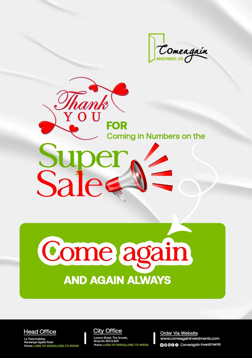 Come Again Investments Limited tweet media