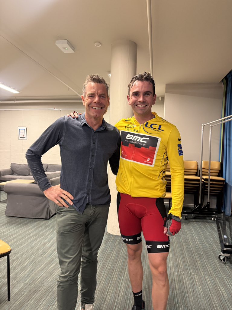 cadeltheplay's tweet photo. We had a special guest at the show tonight! 🚴‍♂️ 
#cadelevans himself came back to #CadelLungsOnLegs ! ✨ 

The great man joined us in #Warrnambool for our final regional Victorian tour stop! 

See where we ride to next at https://t.co/dsVvcxMerr

#tourdefrance https://t.co/9Xd561FaeP
