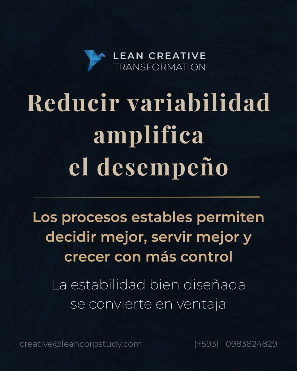 creative_lean's tweet photo. La variabilidad rara vez se ve en un organigrama, pero se siente en toda la organización.

La consistencia no limita la operación.
La fortalece.

Certifícate y lleva tu gestión al siguiente nivel. 🚀
📅 Inicio: 4 de Mayo
🔗 Link de inscripción: https://t.co/F2RFvtZEvI

#Procesos https://t.co/2VMf7kp1nj