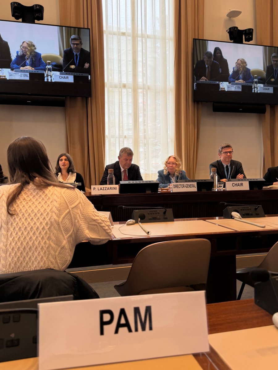 gerhardpc7's tweet photo. A full Conf. Hall today ⁦@UNGeneva⁩ for UNRWA CG Lazzarini’s final briefing. UNRWA’s - and CG Lazzarini’s - performance, in what were repeatedly labeled as unprecedented and unacceptable conditions these last years, was the object of unanimous gratitude and warm applause https://t.co/WIw814BJs7