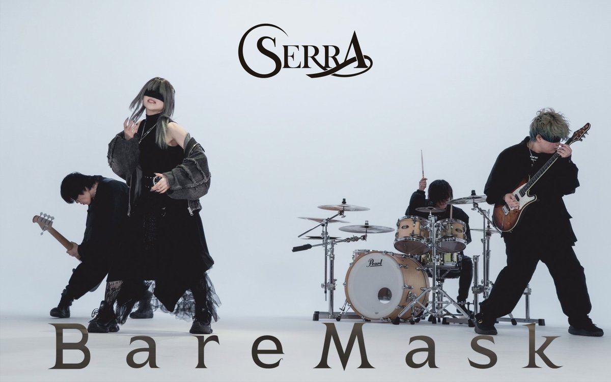 SERRA_STAFF's tweet image. SERRA『Bare Mask』MV公開！

FULL→youtube.com/watch?v=YW49IG…

【Band Member】
Ba：KYOYA  (@kyo_mus )
Dr：$HINYA (@shinya_dr )
Gt：hidë (@hdyt_gt )

#SERRA #BareMask #MV