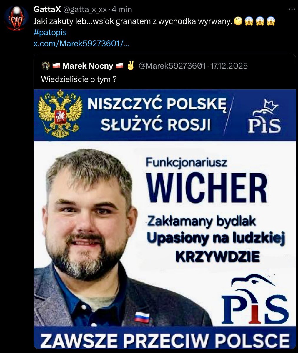 <a href="/pisorgpl/">Prawo i Sprawiedliwość</a> <a href="/PatrykWicher1/">Patryk Wicher</a> 😎