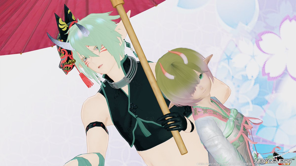 ゆいちゃんと鬼化併せでパシャパシャ👹📷✨
もともとの可愛さに差し色のピンクで桜餅みたいにもちもち可愛くって最高すぎました👍