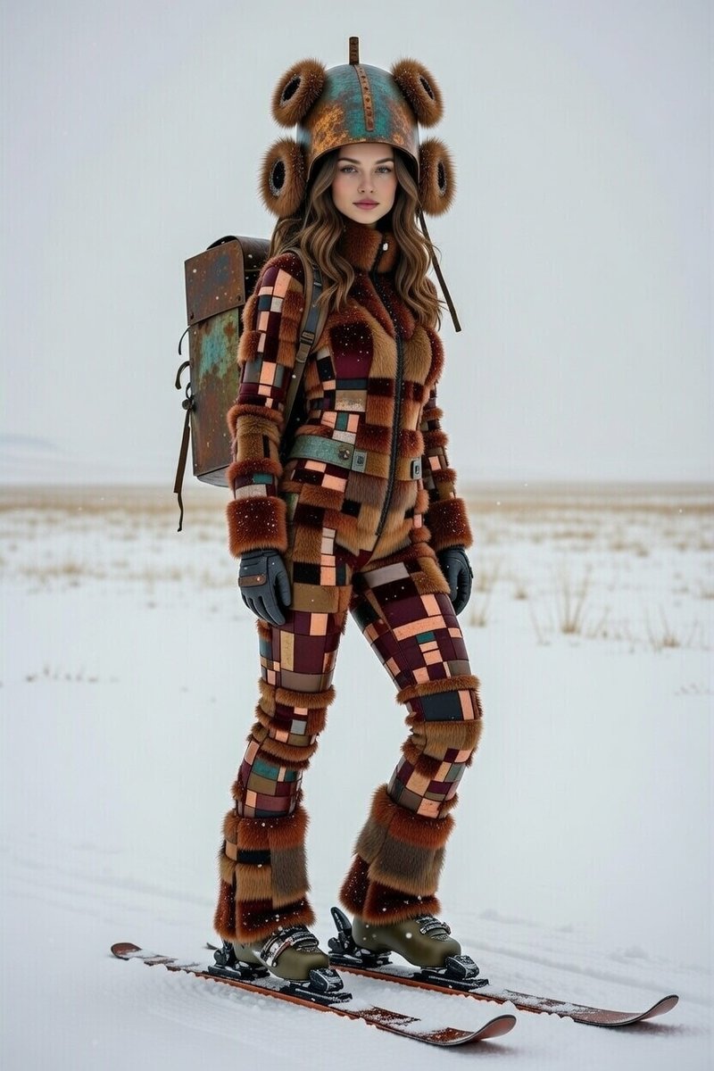 Bandida_Macicka's tweet image. New ski suit concept unlocked ✮ Second-skin silhouette meets haute couture precision.
What do you think of this direction?
Tribute to... @VogueMagazine @Chanel
#AIFashion #Skiwear