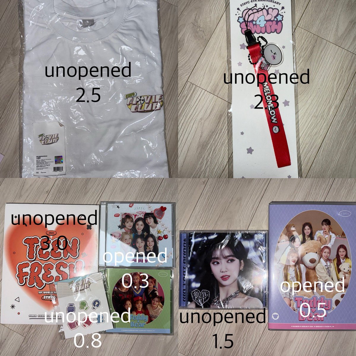 xx_frf's tweet photo. 스테이씨 위드씨 앨범 굿즈 양도 판매

shipping fee + 0.5~
끼택/ 반택 / 일택 가능

stayc 수민 시은 아이사 세은 윤 재이 뚜꾸미 뽀샤시니 메로냥 세복이 랑이 장뻔뻔 키링 스트랩 티셔츠 팬미팅 파피 테디베어 지비츠 일본반 런투유 쥬얼 미개봉 wts 여돌 앨범 https://t.co/Qm8JXuDCZs