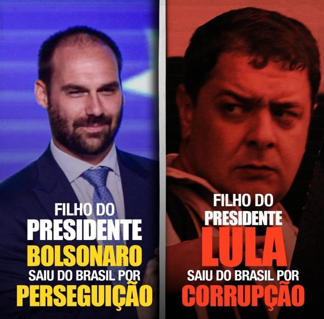 pocarai's tweet photo. A diferença entre o filho de um verdadeiro presidente e de um presidente ladrão.

#ForaLula #ForaMoraes #ForaToffoli #Brasil #pt #petista #acordabrasil https://t.co/uAii8XSVZ0