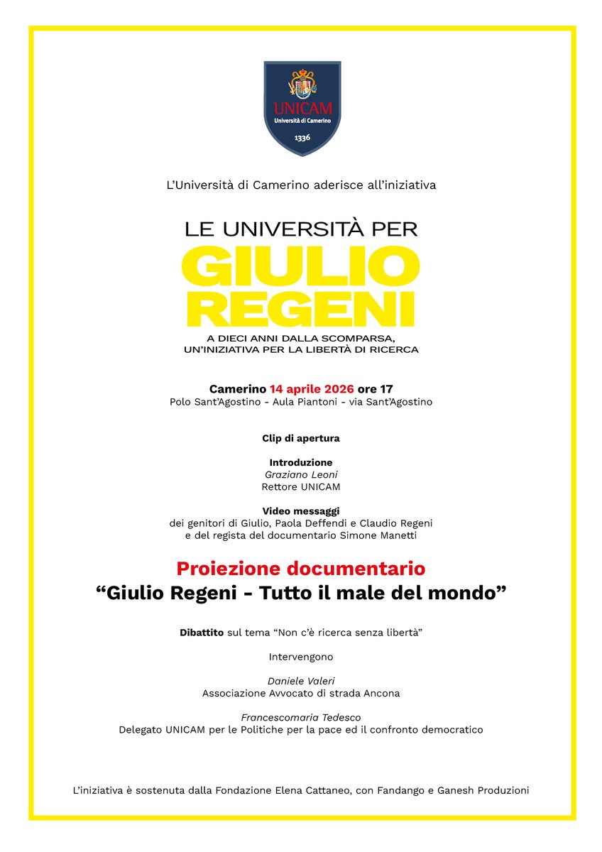 Unicam - Università di Camerino tweet media