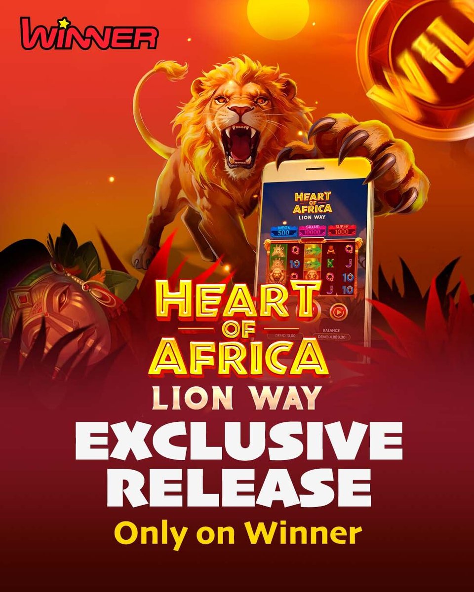 winner_rw's tweet photo. 🦁 Heart of Africa: Lion Way is LIVE now and it’s roaring with action!

Play exclusively on our brand and experience the adventure from the first spin 🌍💥
#WinnerRwanda #winnerrw #Exclusive #LionWay #YellowBet #NowLive https://t.co/rluF4fbyQo