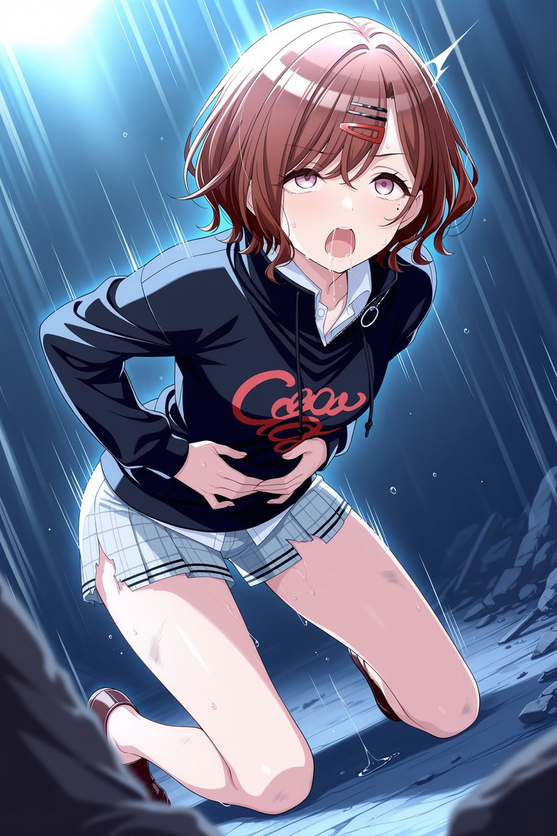 [お題箱] 樋口円香(シャニマス) 腹パンで悶絶
お題箱より：x.gd/GjMnj
#樋口円香 #MadokaHiguchi #シャニマス #アイドルマスターシャイニーカラーズ #AIイラスト #AIart