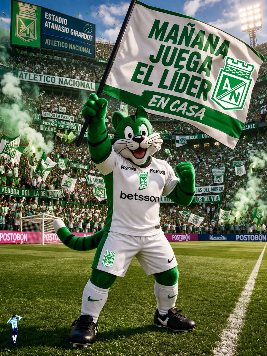Mañana juega el
líder en Casa 🏟️ <a href="/nacionaloficial/">Atlético Nacional</a>