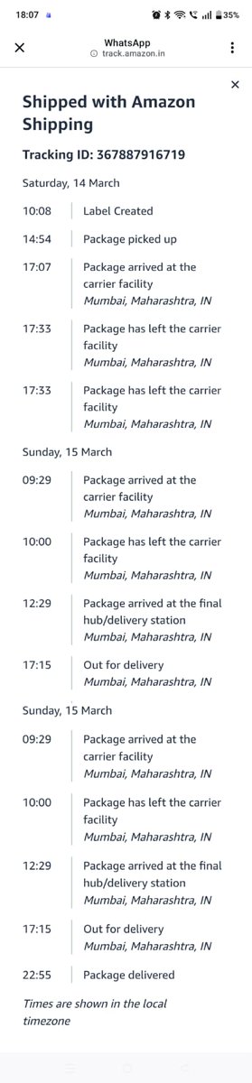 some1_in_tech's tweet photo. The shown delivery time was 22:55. I can provide evidence confirming that no one entered my premises at that specified hour. Can @amazonIN substantiate their claim of delivery? If so, please furnish physical proof. https://t.co/TD727Iwi9P
