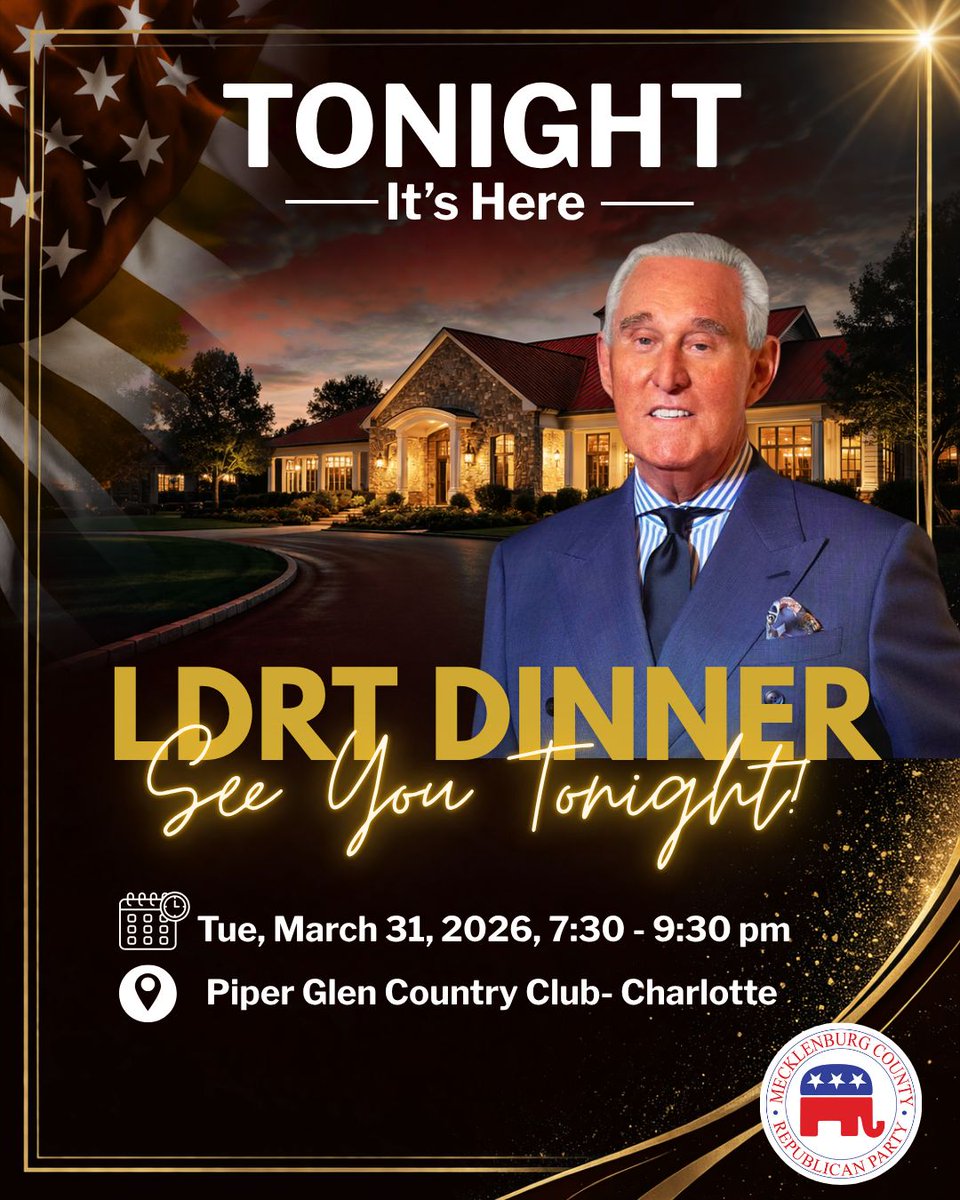 meckgop's tweet image. Tonight’s the night. 🇺🇸

See you at the Lincoln-Douglass-Reagan-Trump Dinner.

#MeckGOP