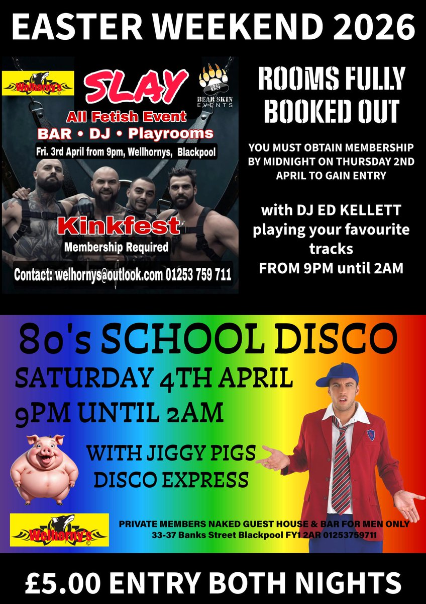 welhornysnaked's tweet photo. Welhorny's bar will be closed until 5pm on Thursday for "Games Night" but dont worry as this weekend we have some great events 4 you with "Slay" by Bearskin events with Dj Ed Kellett  on friday and 80's school disco on Saturday with Jiggy Pigs disco express. £5 entry both nights https://t.co/pf7p3WNUlS