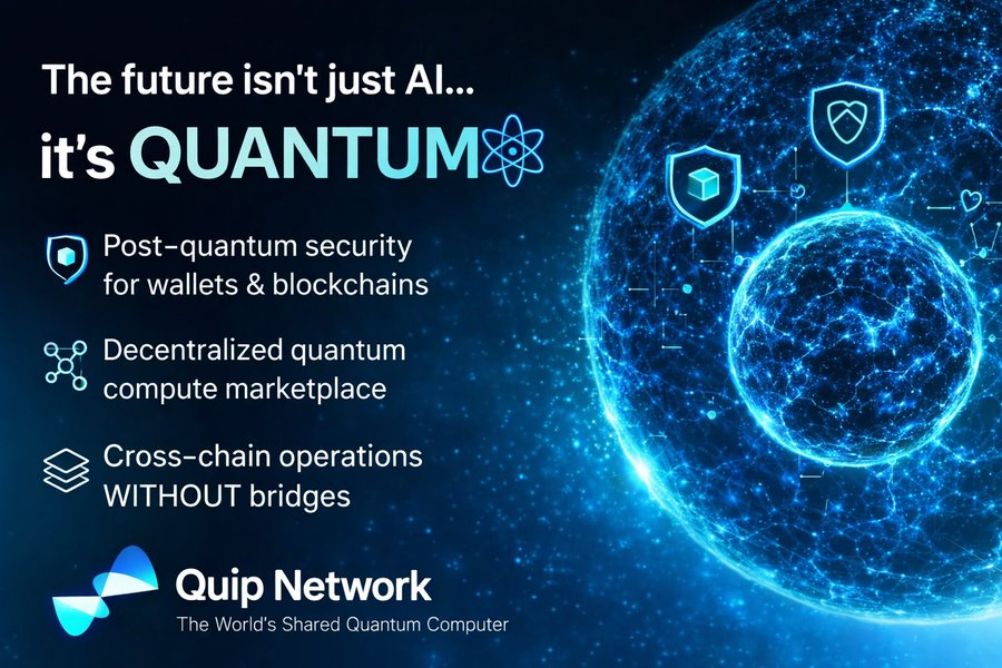 Father_monkey92's tweet photo. Mình vừa tìm hiểu sâu hơn về @quipnetwork và thấy dự án này cực kỳ thú vị.

@quipnetwork là mạng máy tính lượng tử chia sẻ đầu tiên trên thế giới. Họ kết hợp phần cứng lượng tử và cổ điển lại với nhau trong một marketplace hoàn toàn trustless.Điều mình ấn tượng nhất là công nghệ post-quantum cryptography. 

Trong khi hầu hết các dự án crypto vẫn đang loay hoay, @quipnetwork đã chuẩn bị sẵn để bảo vệ tài sản trước mối đe dọa từ máy tính lượng tử trong tương lai.Hơn nữa, dự án cho phép bất kỳ ai cũng có thể truy cập tài nguyên lượng tử để chạy các job phức tạp như AI training hay arbitrage, mà không cần phải sở hữu hardware đắt đỏ.Rất forward-thinking và có tiềm năng lớn. 

Mọi người nghĩ sao về @quipnetwork?