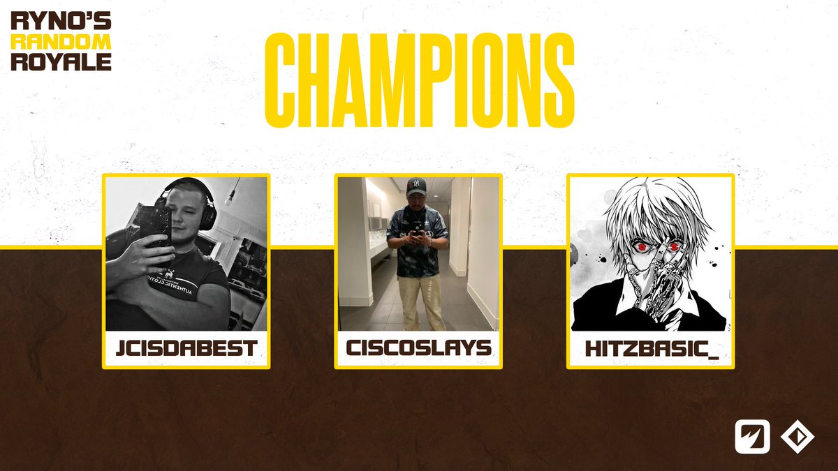 RynoLive_'s tweet photo. Congratulations once again to the CORRECT players. Had a hiccup with the proper X account. Sunday was an amazing time and wanted to make sure we got this correct.

🥇 @jcisdabest 101 & 24 Kills
🥈 @Ciscoslays 89 & 10 Kills
🥉 @hitzbasic_ 87 & 27 Kills
🏅 @GxnjyEU 84 & 26 Kills

Excited for the next event in April!