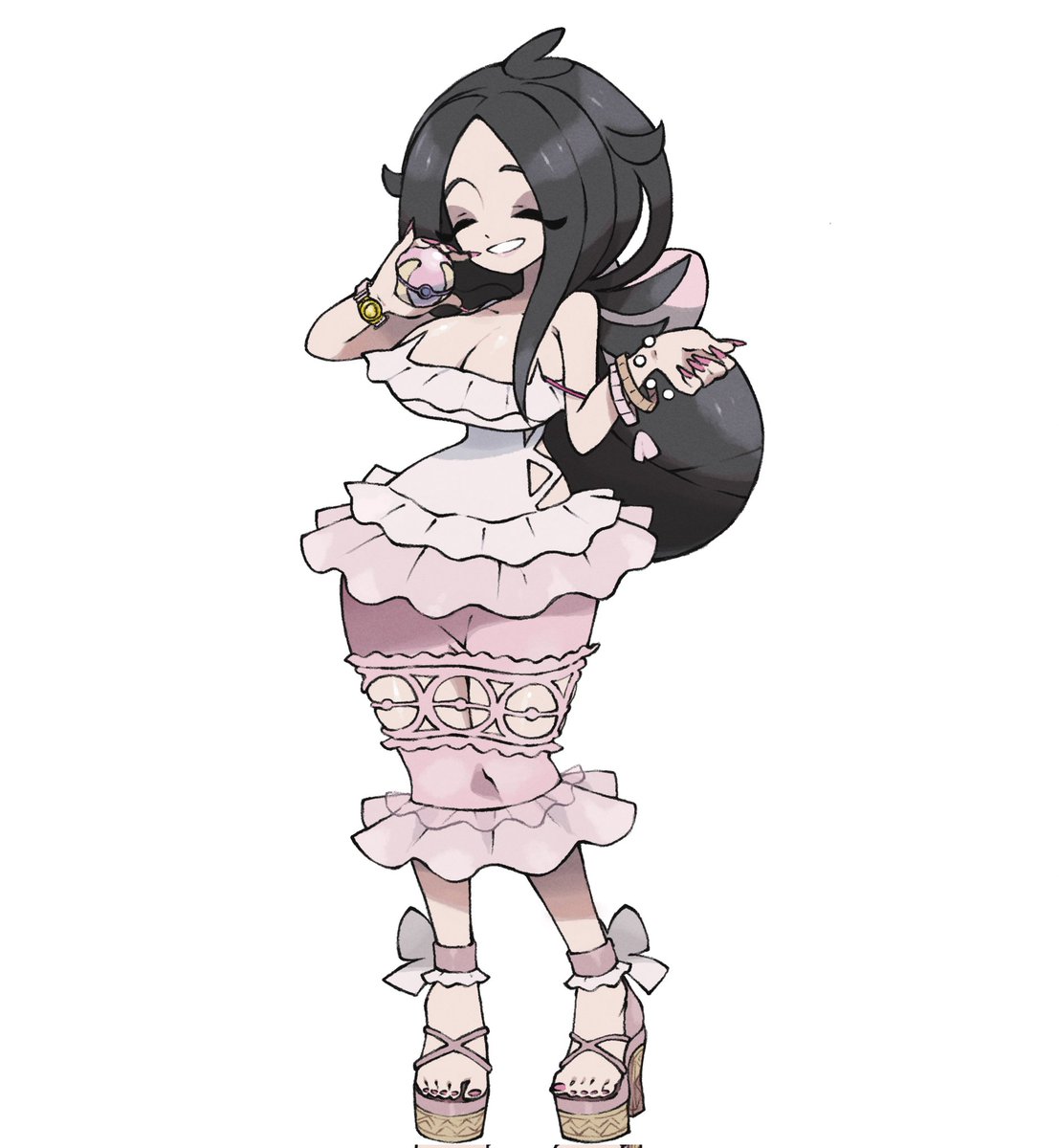 ༶•┈┈┈୨♡୧┈┈┈•༶
˗ˏˋ  Updated Bon ref ˎˊ˗  
Is that a ghost lady? Nope, it's much worse♡ The Team Skull's lil' sis herself <𝟑.ᐟ