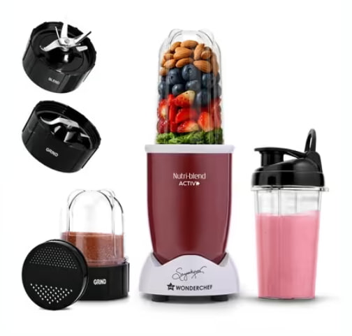 GrabOnIn's tweet image. ✨ WONDERCHEF Nutri-blend Activ Mixer Grinder Blender ONLY ₹1,799 😍
🥤 Blend, grind &amp;amp; juice like a pro

💥 Grab the deal now -  grbn.in/1alNOT8kXO

#KitchenAppliances #MixerGrinder #HomeEssentials #ShopSmart #DealAlert